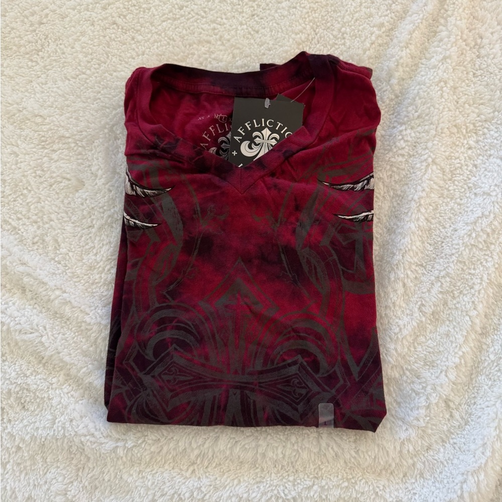 🔥 Affliction Live Fast Tie-Dye Graphic Tee – Size Large – NWT 🔥 - Picture 5 of 5
